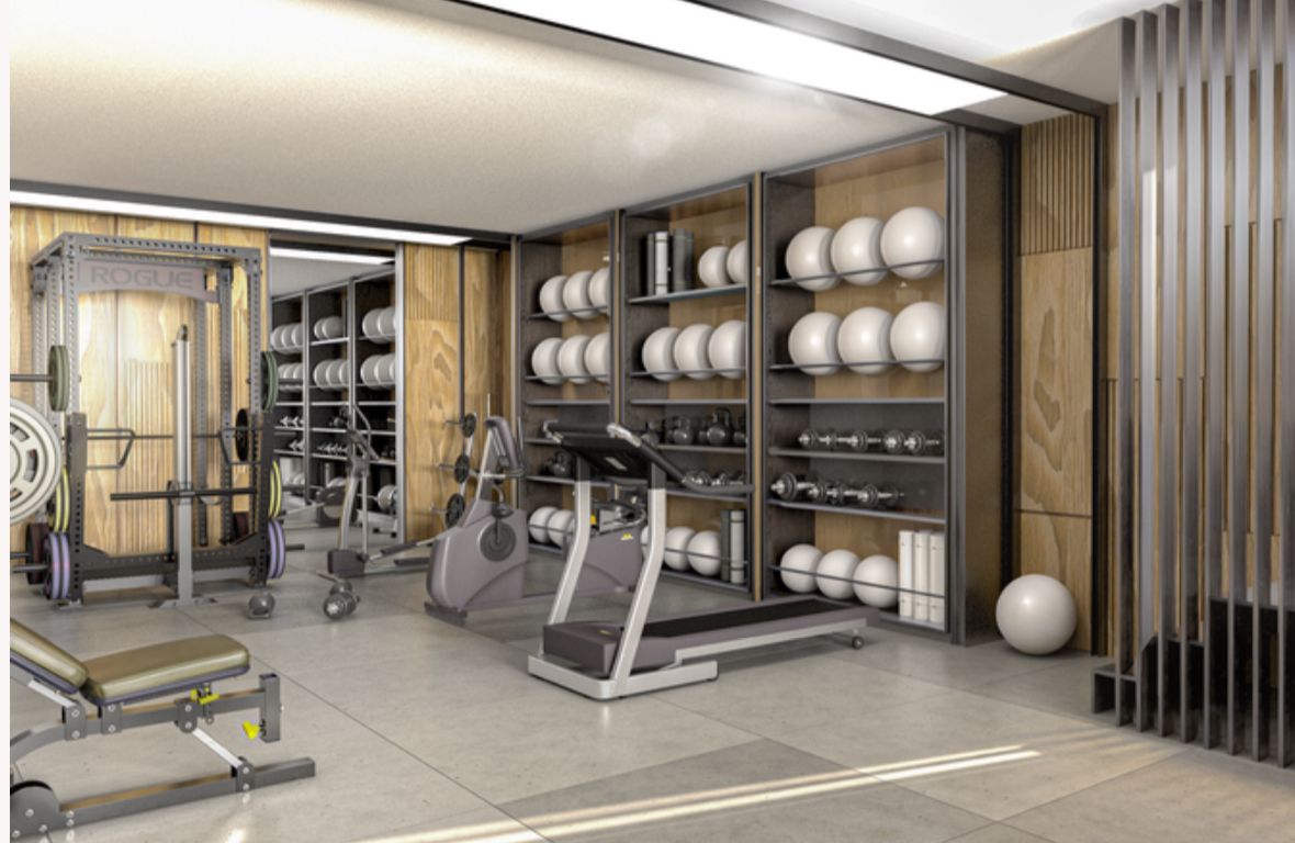 Fitnessruimte met professionele apparatuur