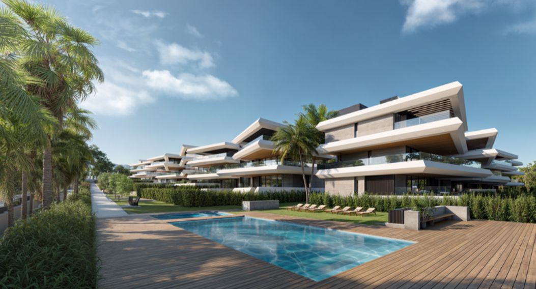 Palm Residences Estepona met gemeenschappelijk zwembad en zonneterras